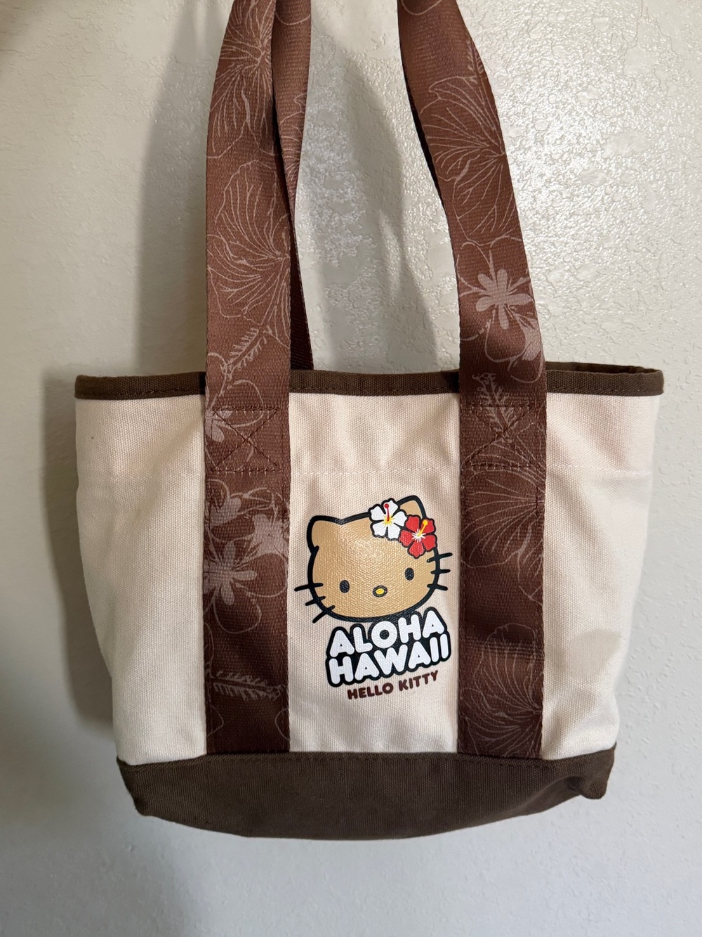 Sanrio Hello Kitty Cream & Brown Canvas Handbag